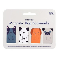 4 marque-pages magnétiques chiens