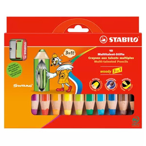 Taille-crayon STABILO Woody 3 en 1 - Sécurité Enfant et Réservoir