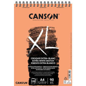 CANSON Bloc de 50 feuilles de papier dessin XL BRISTOL 180g grand format A4